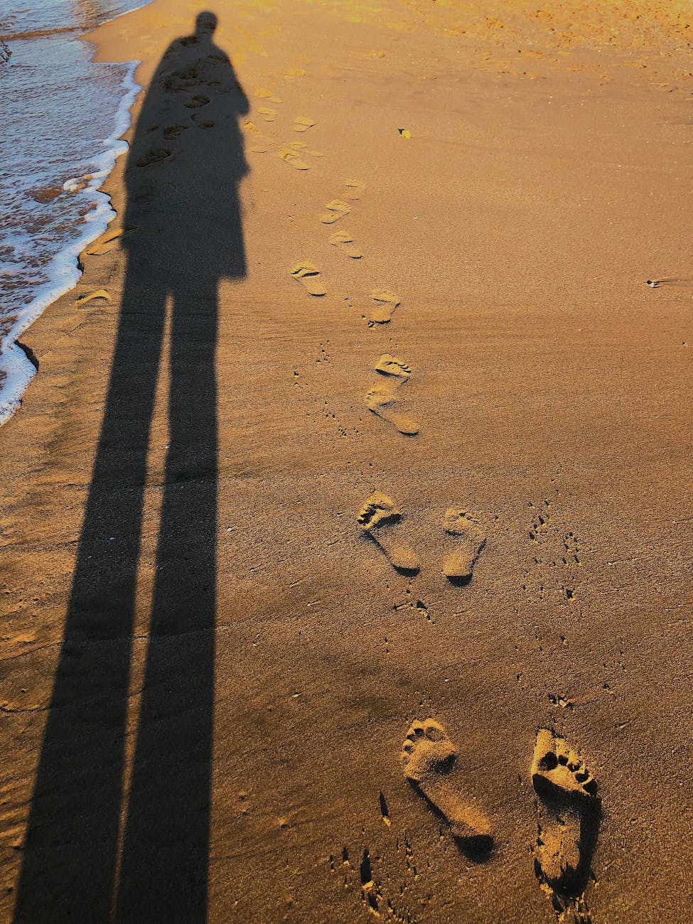 a person standing on beach